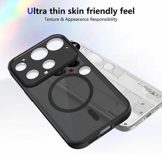 Halbtransparent Umschlag Rückseite Kunststoff Schwarz (Nothing Phone (3))