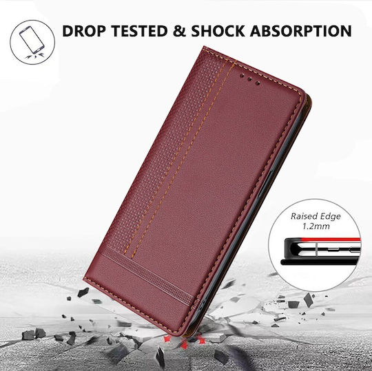 L-shaped Book Μπορντό (Realme GT 8 Pro)