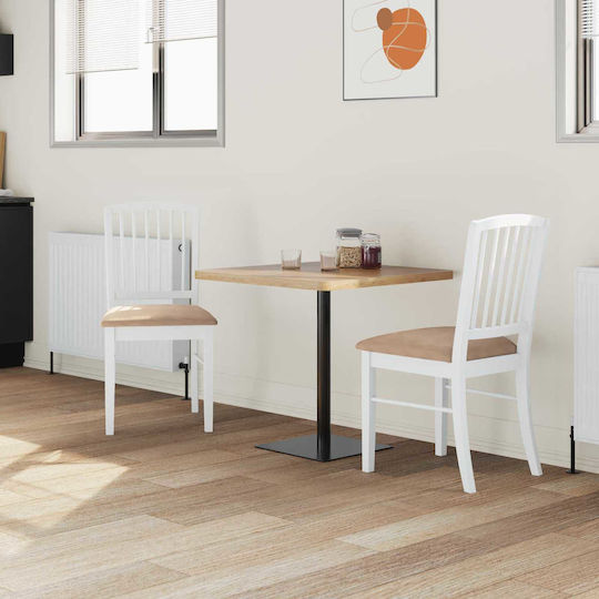 Chairs Dining Room 50x52.5x91cm 2pcs White