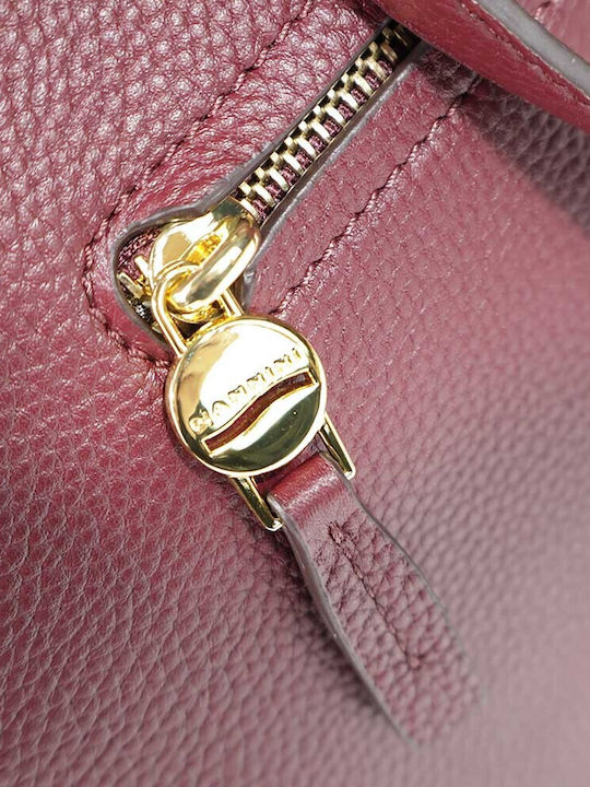 Leather Women's Bag Shoulder Burgundy