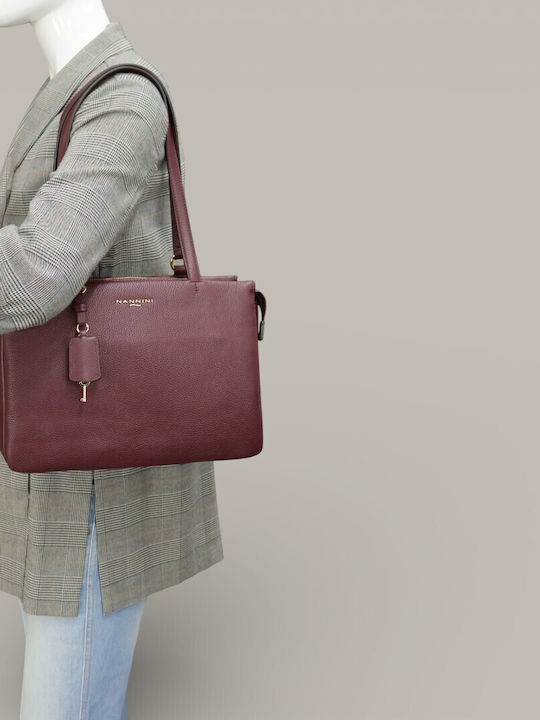 Leather Women's Bag Shoulder Burgundy