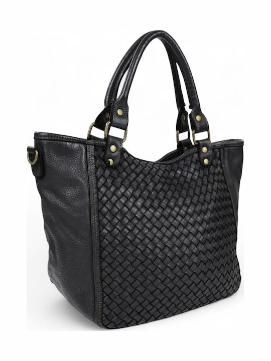 Leather Women's Handbag Shoulder Bag Black