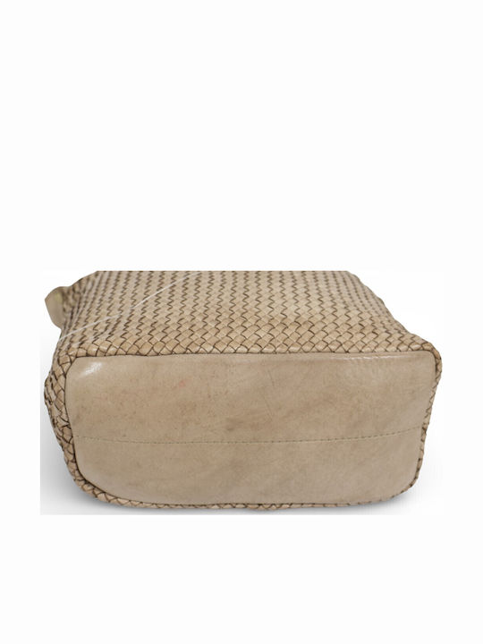 Leather Women's Shoulder Crossbody Bag Taupe