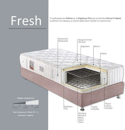 Linea Strom Fresh Halb-Doppel Orthopädisch Matratze Schaum 120x200cm