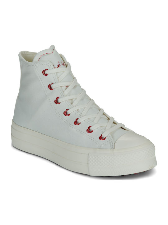 Chuck Taylor All Star Γυναικεία Flatforms Μποτάκια Λευκά