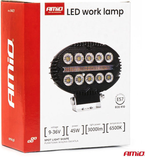 AMiO LED 12 / 24V 45W 4.3cm Car Headlights with White Lighting Colour 1 Piece