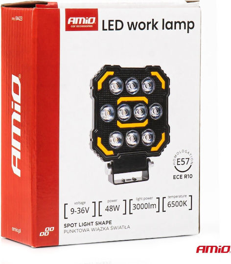 AMiO LED 12V 48W 3.8cm με Λευκό Φωτισμό 1τμχ
