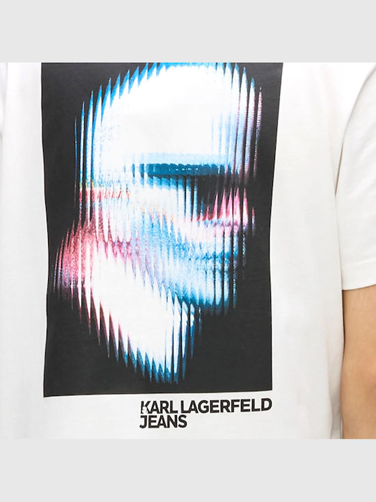 T-shirt Λευκό-μαύρο-μπλε
