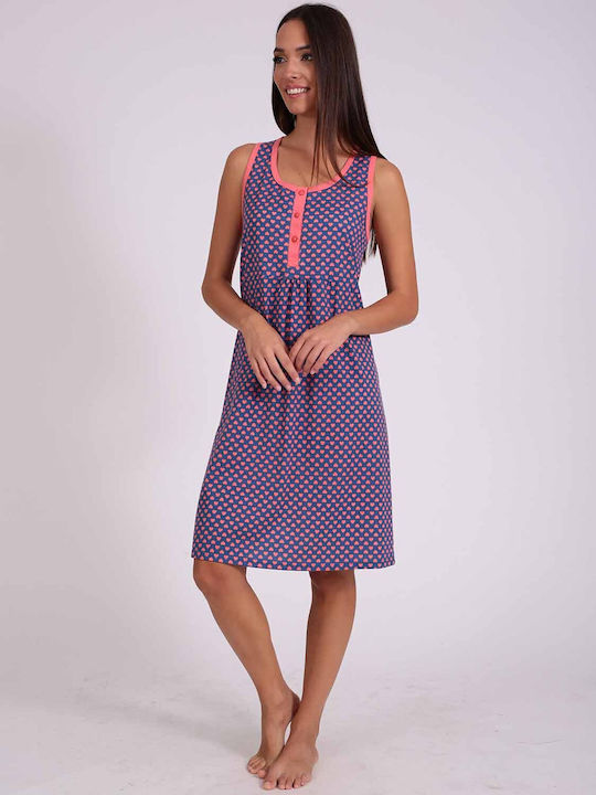 Lydia Creations Sommer Damen Nachthemd Orange