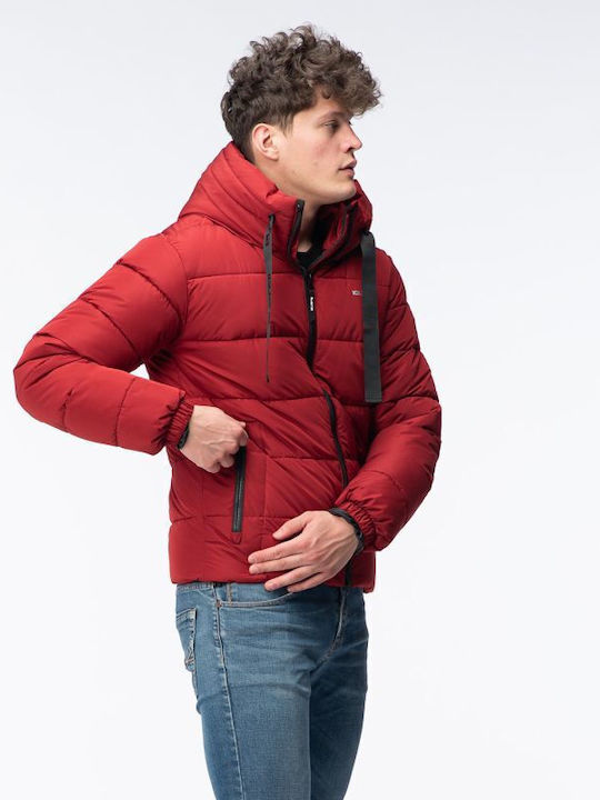 Winter Jacket Puffer Windproof Red