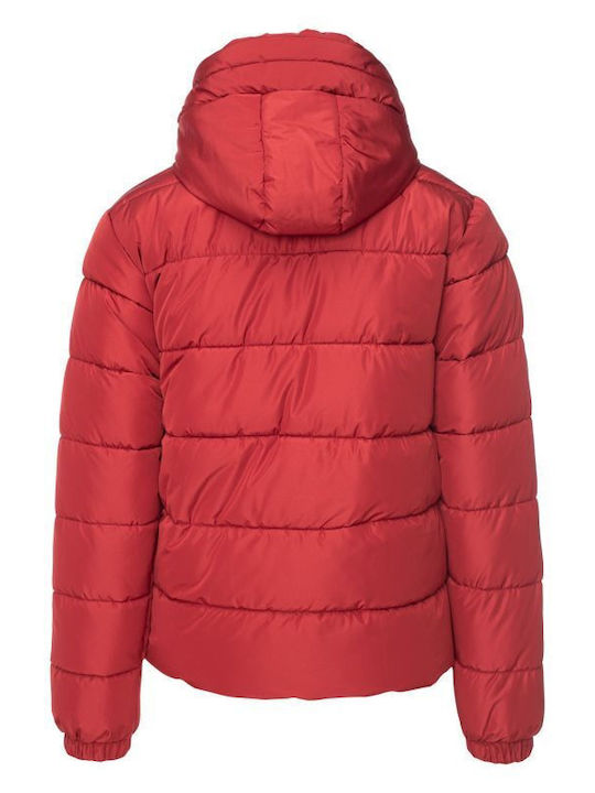 Winter Jacket Puffer Windproof Red