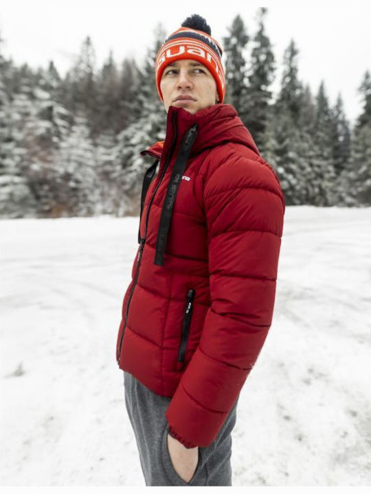Winter Jacket Puffer Windproof Red