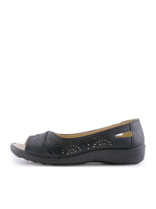 Leather Ballerinas Black
