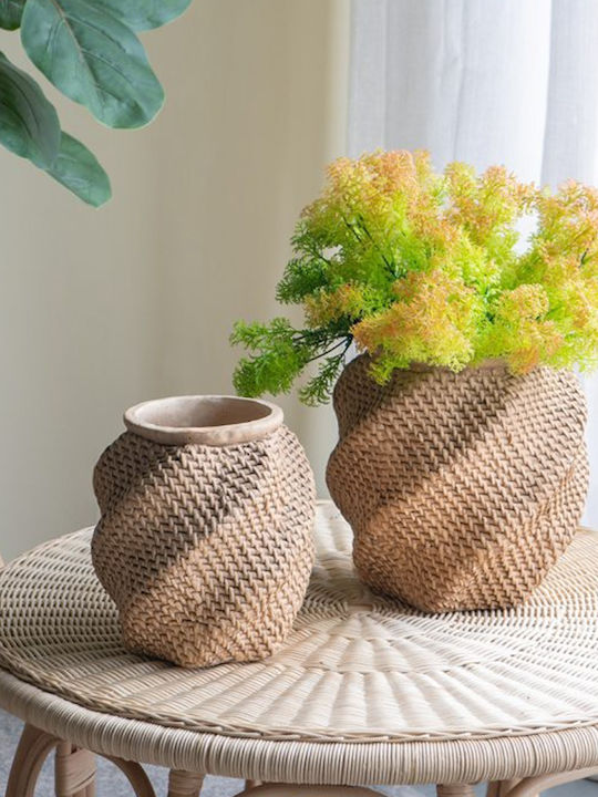 Artekko Cement Κασπώ Τσιμεντένιο Καφέ 21x21x22εκ.