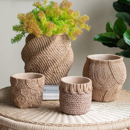 Artekko Cement Planter Concrete Brown 21x20.5x18.5cm.
