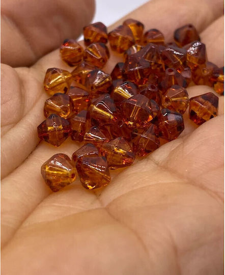 Χάντρα Meyco Γυάλινη 6mm Καφέ 45τμχ