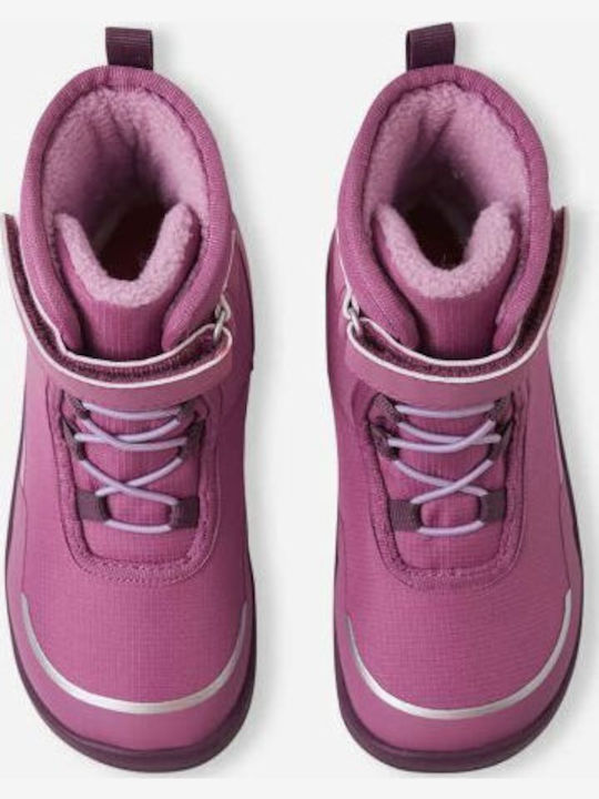 Kids Boots with Hoop & Loop Closure Purple