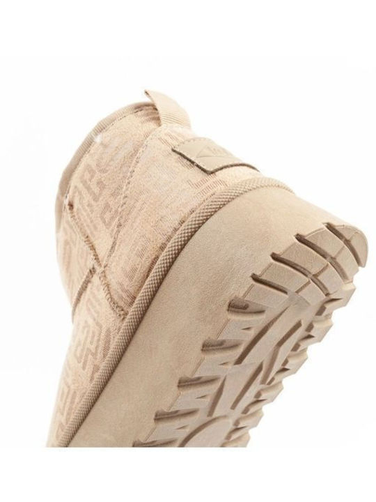 Women's Ankle Boots with Fur Beige
