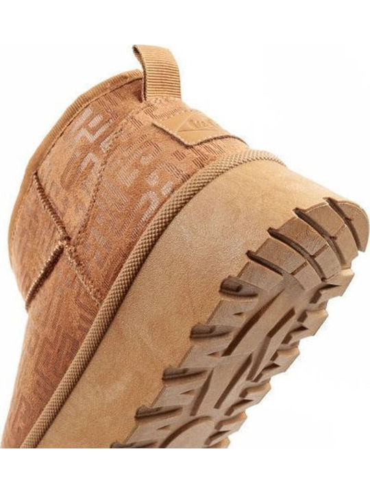 Women's Ankle Boots with Fur Brown