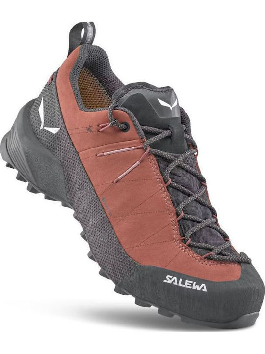 Salewa Wildfire Leather 2 Women's Hiking Shoes Waterproof with Gore-Tex Membrane Red