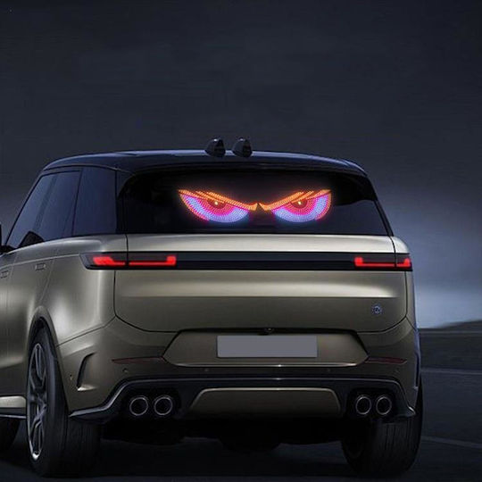 Car Sticker Dynamic Demon Eye Usb Mounted In Car Led Indicator Light Red Yellow+Green