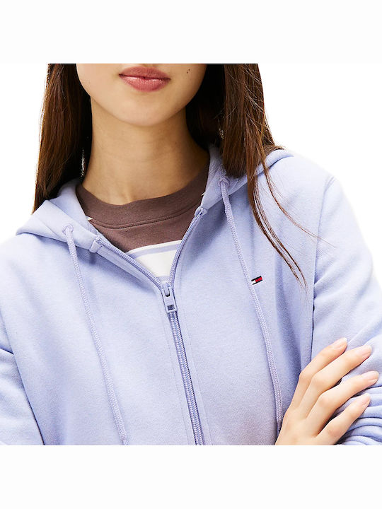 Flag Women's Sweatshirt Jacket Hooded Purple
