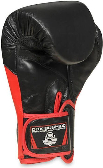 DBX Bushido Боксови Ръкавици Кожени за Състезание Червени