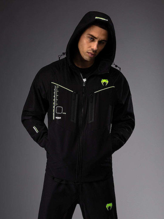 Hanorac cu Glugă Black/neo Green