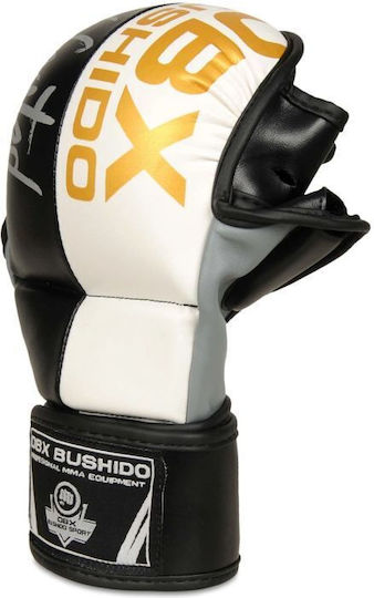 DBX Bushido Боксови Ръкавици от Синтетична Кожа за Състезание Сив