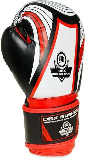 DBX Bushido Деца Боксови Ръкавици от Синтетична Кожа за Състезание Червени