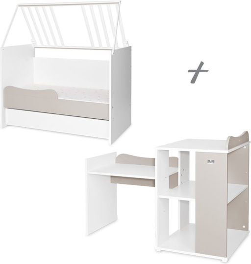 Lorelli Convertible Baby Crib White Artwood