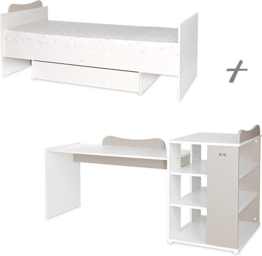 Lorelli Convertible Baby Crib White Artwood