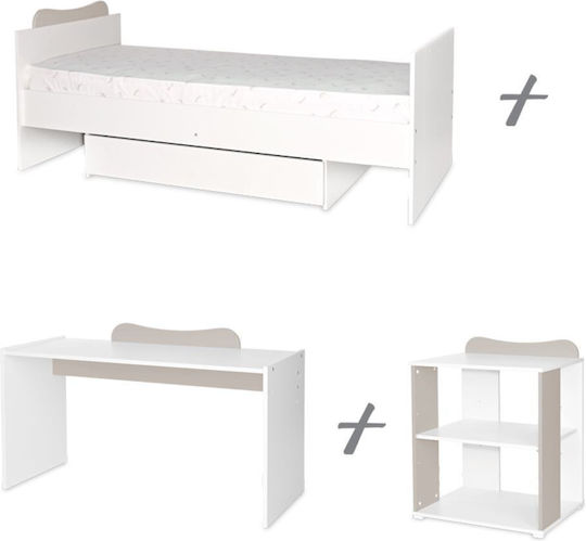 Lorelli Convertible Baby Crib White Artwood