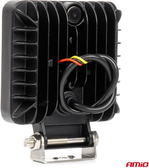 Amio Led Λάμπα Εργασίας 36w 3600lm 6500k Προειδοποιητικό Φως – 9–36v Λευκό + Κίτρινο Spot Αλουμινένια 1 Τεμ 04419/a 04419/am 04419/am