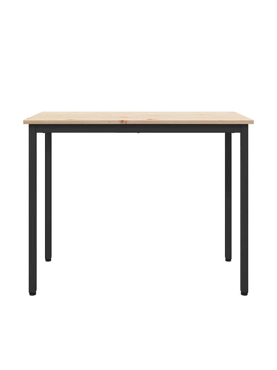 Tisch Küche Holz mit Metallgestell Natural 100x50x77cm