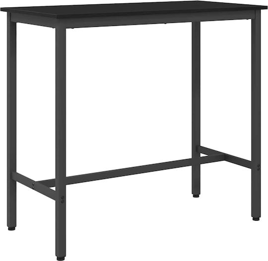 Tisch Bar Holz mit Metallgestell Black Beech, Black 100x50x90.5cm