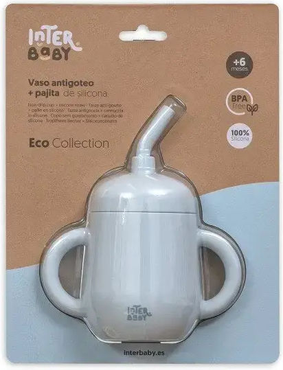 Interbaby Toddler Non Spil Cup Made Of Silicone Blue 175ml