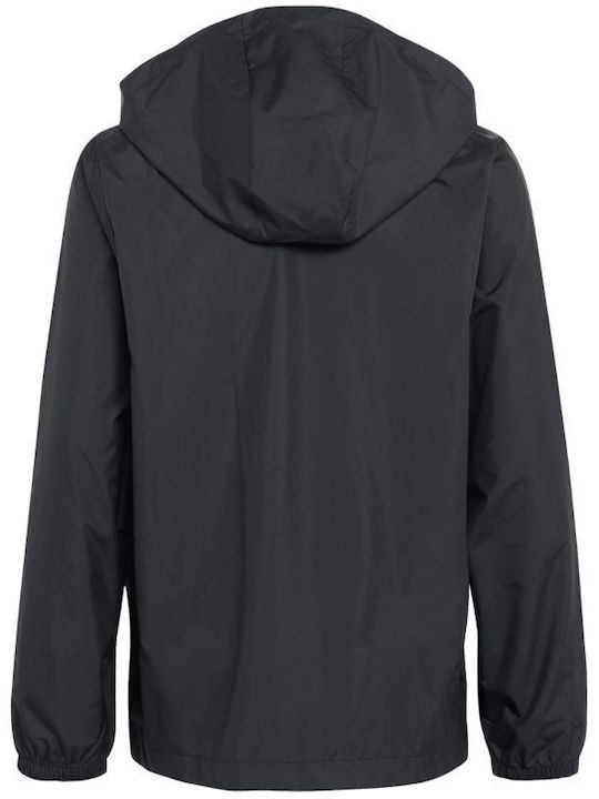 Kids Sports Short Windproof Hooded Jacket Black