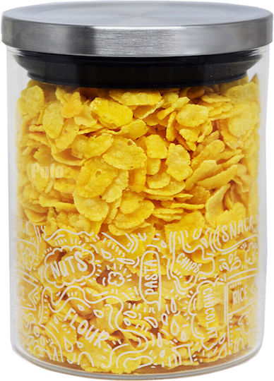 Pufo Lebensmittelgläser & Behälter Vaso für Zucker Kaffee Tee mit luftdichtem Deckel Glas Braun 800ml