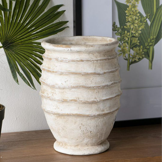 Artekko Decorative Vase Beige 24x24x33cm