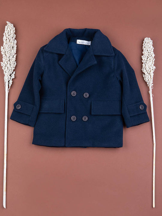 Bambolino Baptism Coat for Boys Jason Blue