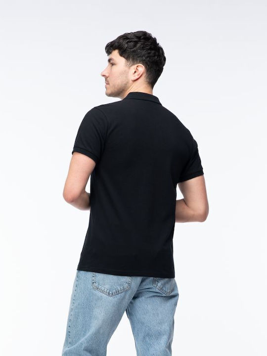 Polo Bluza Tricou Cu Mânecă Scurtă Neagră