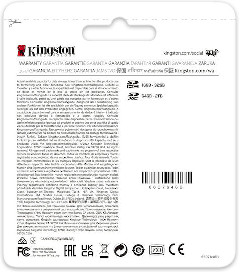 Kingston Canvas React Plus SDXC 128GB Class 10 U3 V90 UHS-II