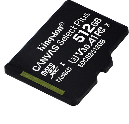 Kingston Canvas Select Plus microSDXC 512GB U3 V30 A1 UHS-I 100MB/s