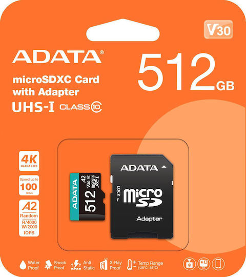 Adata Premier Pro microSDXC 512GB U3 V30 A2 UHS-I