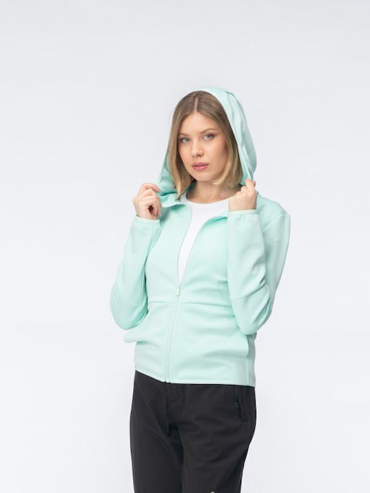 Women's Sweatshirt Jacket Turquoise