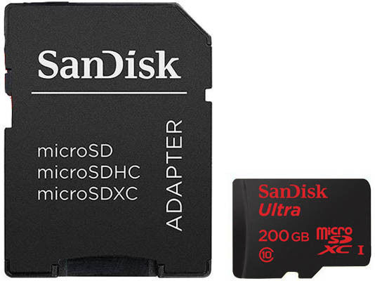 Sandisk Ultra MicroSDXC 200GB Клас 10 UHS-I 90MB/s С Адаптер