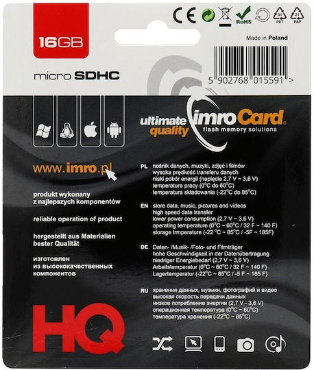IMRO microSDHC 16GB UHS-I cu adaptor