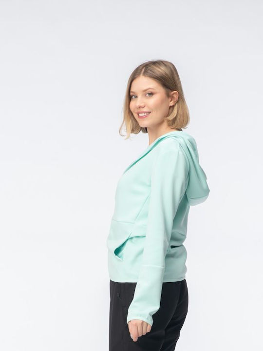 Women's Sweatshirt Jacket Turquoise