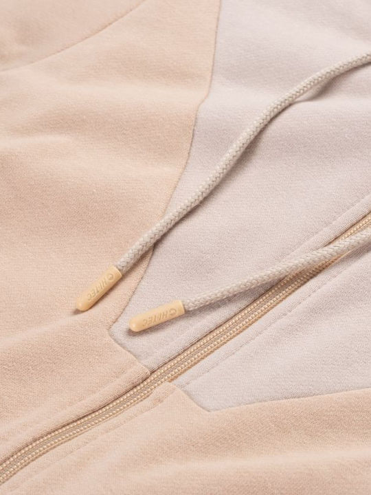 Damen Sweatshirtjacke Beige